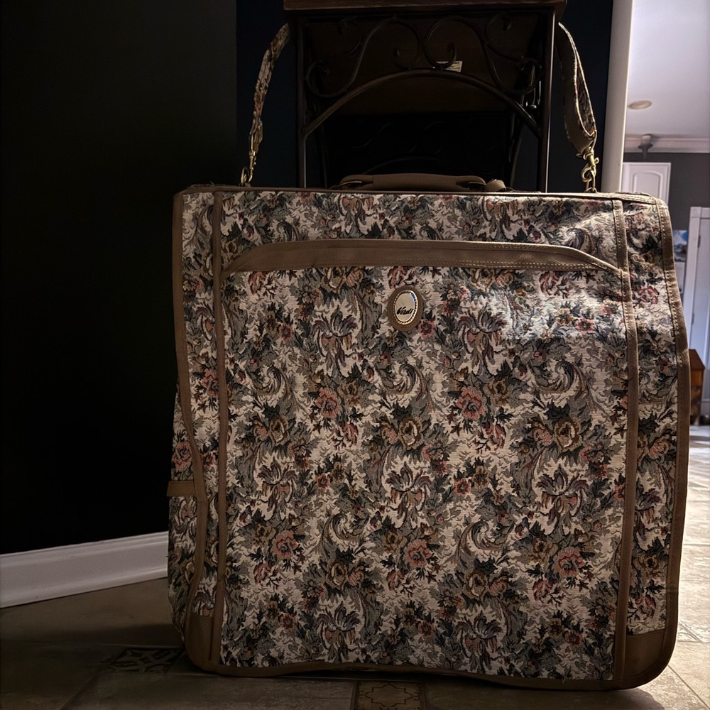 Vintage Verdi Floral Garment Bag